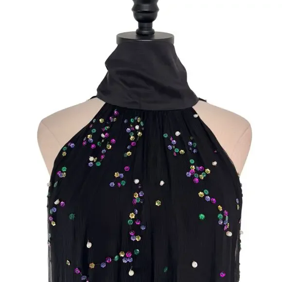 NWT Azeeza Atwood Sequin Dress Black Mini Cocktail Party Vegas LBD Size XS - Picture 3 of 12
